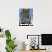 Skyscraper, Thayer Street, Providence, RI Poster (Thuiskantoor)