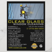 Skyscraper, Windows Cleaner, Reiniging Adverteren Flyer (Voorkant)