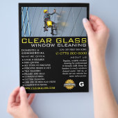 Skyscraper, Windows Cleaner, Reiniging Adverteren Flyer (Hand)