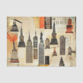 Skyscrapers Cityscape Decoupage Tissue Paper Tissuepapier (Voorkant)