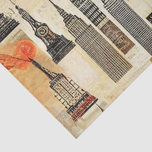 Skyscrapers Cityscape Decoupage Tissue Paper Tissuepapier (Detail)