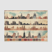  Skyscrapers Cityscape Decoupage Tissuepapier (Voorkant)