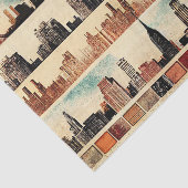  Skyscrapers Cityscape Decoupage Tissuepapier (Detail)