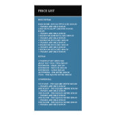 Skyscrapers, Reinigingslijst van serviceprijzen Reclamekaart (Achterkant)