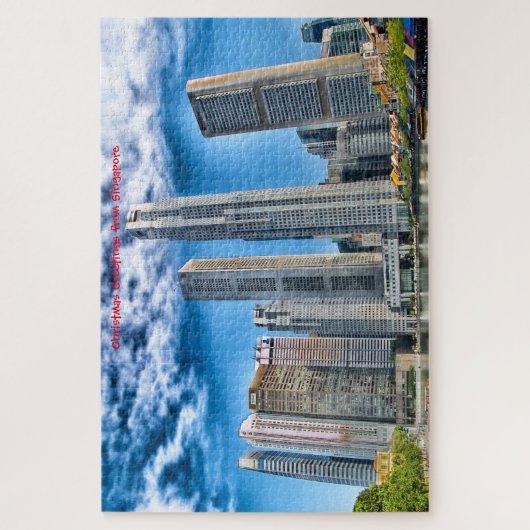 Skyscrapers Singapore Skyline . Jigzaag Puzzle Legpuzzel (Verticaal)