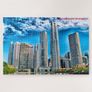 Skyscrapers Singapore Skyline . Jigzaag Puzzle Legpuzzel