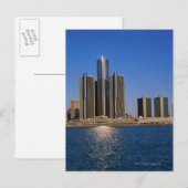 Skyscrapers, water in Detroit Briefkaart (Voorkant / Achterkant)