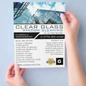 Skyscrapers, Windows Cleaner, Reiniging Adverteren Flyer (Hand)