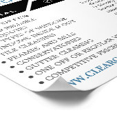 Skyscrapers, Windows Cleaner, Reiniging Adverteren Poster (Hoek)