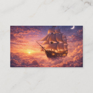 Skyship Sailing at Twilight  Visitekaartje