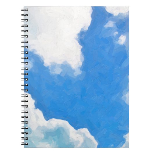 Skysky, schilderen, scène, lente, blauw, kunst, pr notitieboek (Voorkant)
