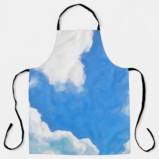 Skysky, schilderen, scène, lente, blauw, kunst, pr schort (Voorkant)