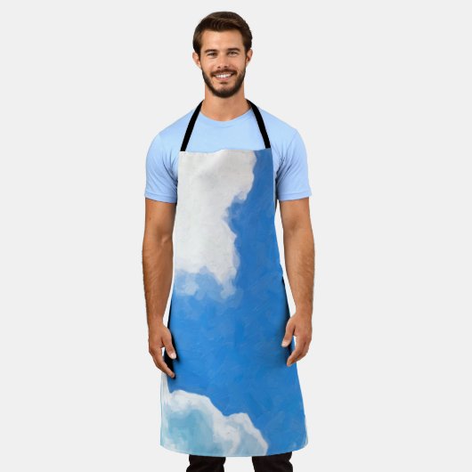 Skysky, schilderen, scène, lente, blauw, kunst, pr schort (Gedragen)