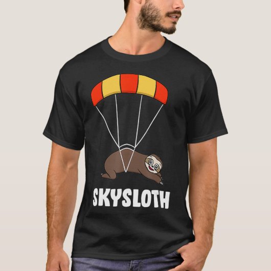 Skysloth Parachuting Skydiving Sloth  T-shirt (Voorkant)