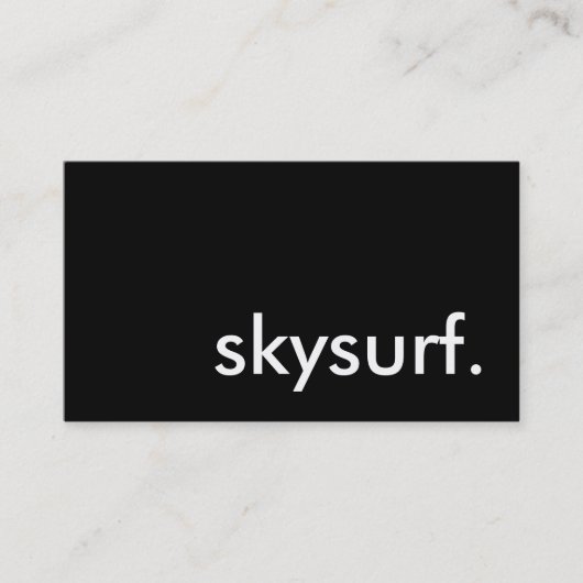 skysurf. visitekaartje (Voorkant)