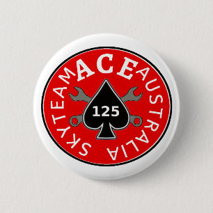 Skyteam ACE riders Australië Ronde Button 5,7 Cm