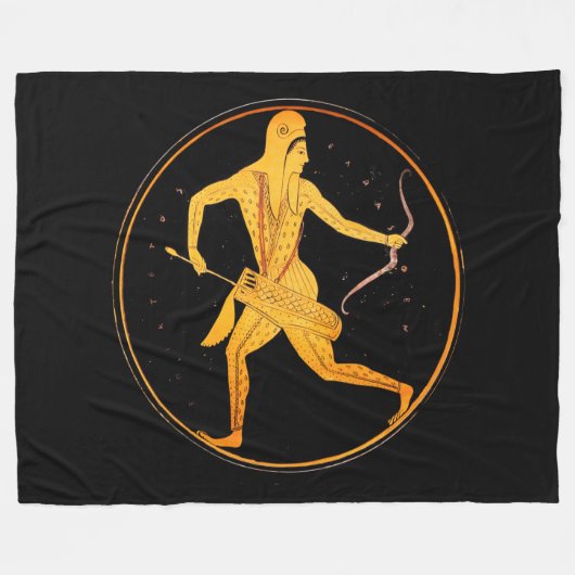 SKYTHIAN ARCHER Tondo Greek Attic Red Figuur Fleece Deken (Voorkant (Horizontaal))