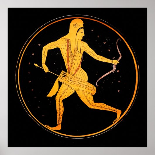 SKYTHIAN ARCHER Tondo Greek Attic Red Figuur Poster (Voorkant)