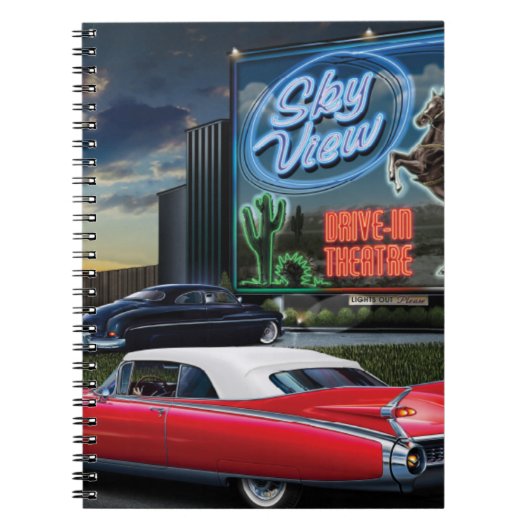Skyview drive in notitieboek (Voorkant)