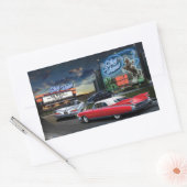 Skyview drive in rechthoekige sticker (Envelop)