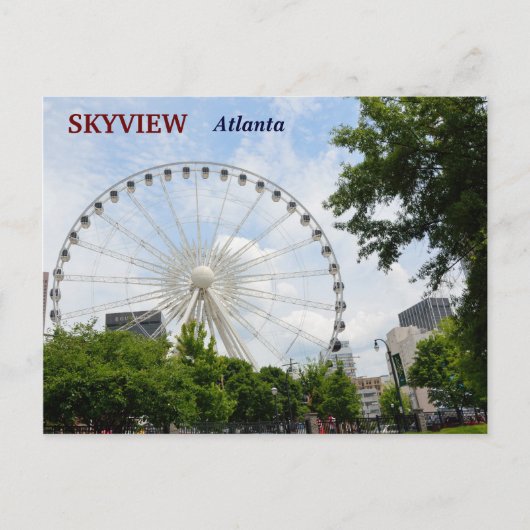 Skyview Ferris Wheel Atlanta, Georgia Briefkaart (Voorkant)