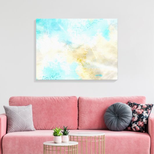 Skyview of an Island Canvas Print (Insitu (Woonkamer))