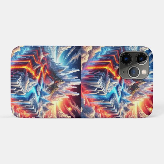 Skyward Clash: het eiland van vuur en ijs Case-Mate iPhone Case (Achterkant (horizontaal))