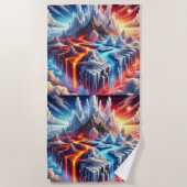 Skyward Clash: het eiland van vuur en ijs Strandlaken (Voorkant)