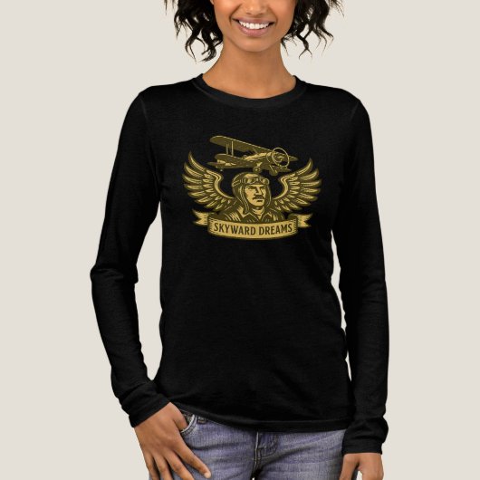 Skyward Dreams -  tweedekker embleem Tri-Blend Shirt (Voorkant)