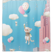 Skyward-gebonden Kittens Douchegordijn (Voorkant)
