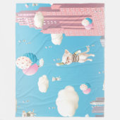 Skyward-gebonden Kittens Fleece Deken (Voorkant)
