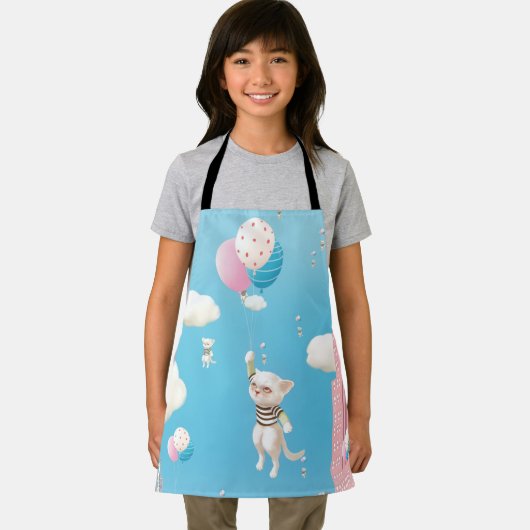 Skyward-gebonden Kittens Schort (Insitu)