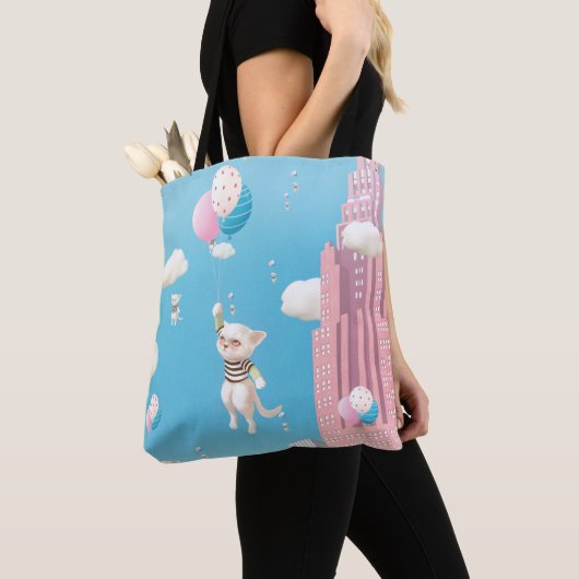 Skyward-gebonden Kittens Tote Bag (Dichtbij)