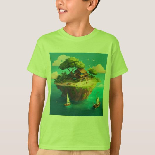 "Skyward Reverie: Een dromerig zwevend ontwerp T-shirt (Voorkant)