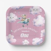 Skyward Soiree van beer: Eerste verjaardagspapier  Papieren Bordje (Voorkant)