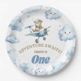 Skyward Soiree van beer: Eerste verjaardagspapier  Papieren Bordje