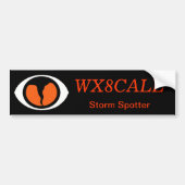  SKYWARN-Bumpersticker voor Call Sign. Bumpersticker (Voorkant)