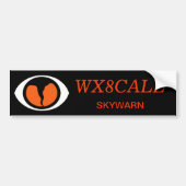  SKYWARN-Bumpersticker voor Call Sign. Bumpersticker (Voorkant)
