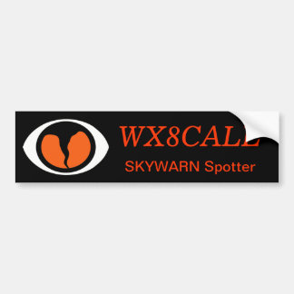SKYWARN-Bumpersticker voor Call Sign. Bumpersticker