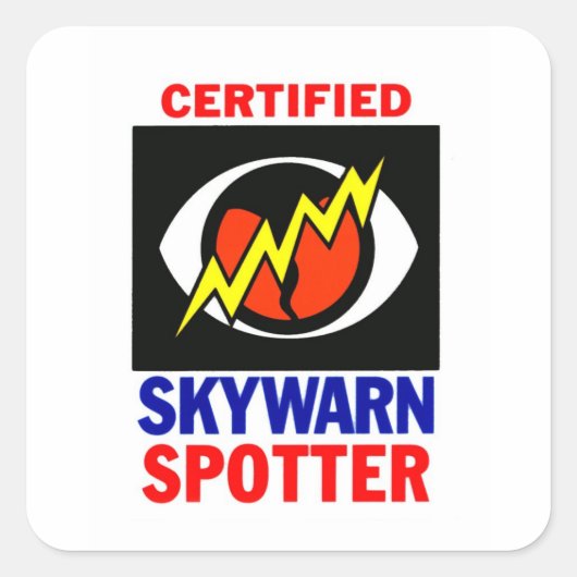 Skywarn-Sticker Vierkante Sticker (Voorkant)