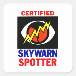 Skywarn-Sticker Vierkante Sticker