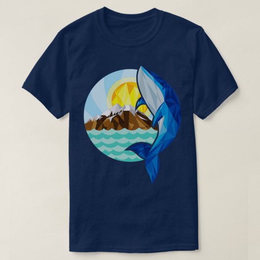 Skywhale-walvis in de hemel t-shirt (Design voorkant)