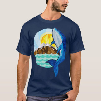 Skywhale-walvis in de hemel t-shirt