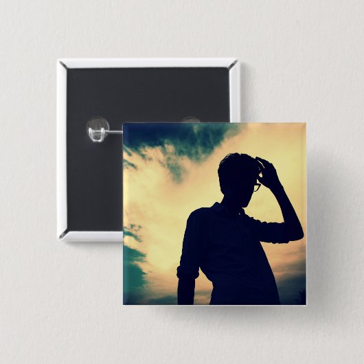 Skywide Vierkante Button 5,1 Cm (Voorkant /achterkant)