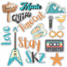 SKZ Time-out (Blue Ver) op maat gesneden vinylstic