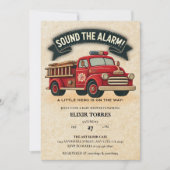 Sla alarm! Baby shower voor brandweerwagens Kaart (Voorkant)