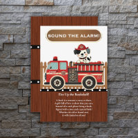 Sla alarm! Modern Firetruck Baby shower