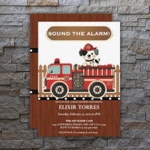 Sla alarm! Modern Firetruck Baby shower
