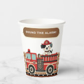 Sla alarm! Modern Firetruck Baby shower Papieren Bekers (Voorkant)
