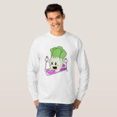 Sla als skier met skie t-shirt (Voorkant volledig)